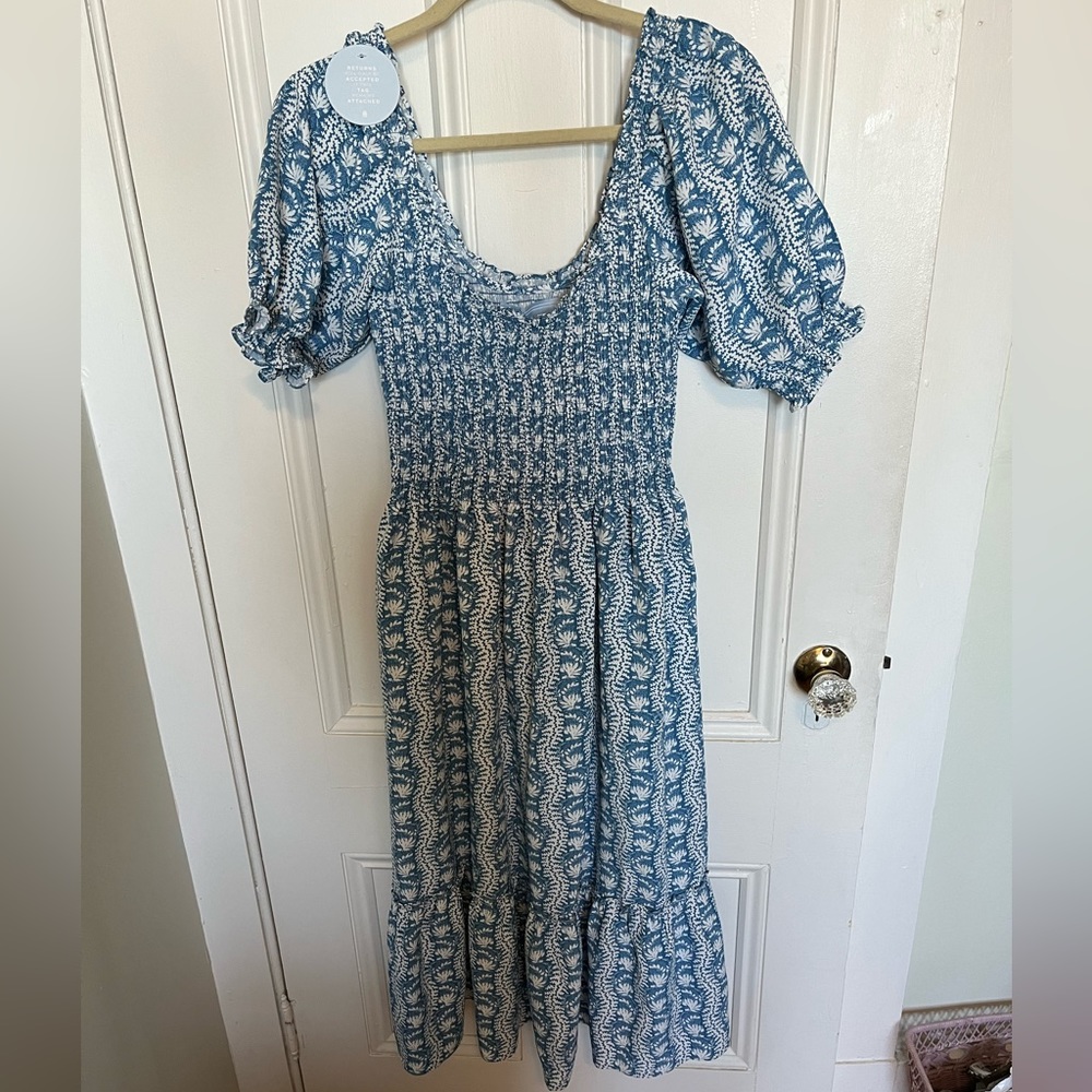 NWT Hill House Louisa in Blue Trailing Vines